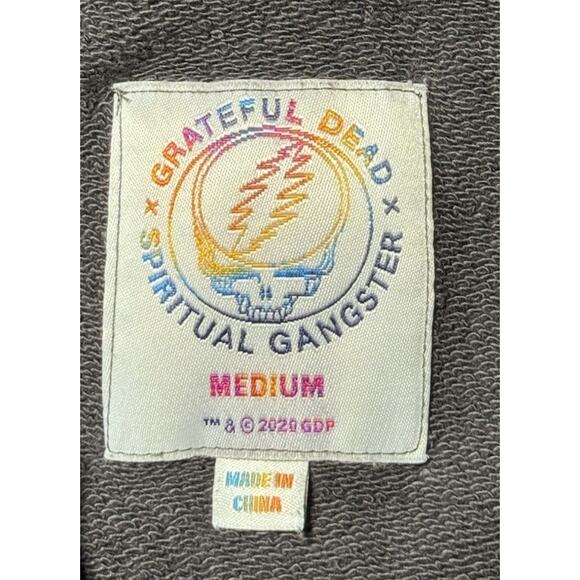 Spiritual Gangster X Grateful Dead Hooded Jacket Black Size Medium ( FLAWS ) - Picture 3 of 8